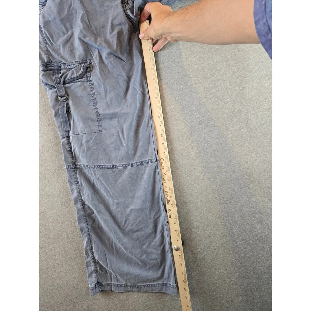 American Eagle Cargo Pants‎ Women 12 Blue Super High Rise Baggy Wide Leg Utility